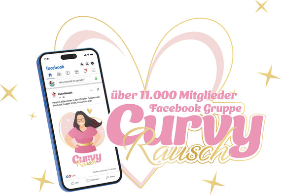 CurvyRausch Facebook-Gruppe mit über 11.000 Mitgliedern – Community für Mode in großen Größen, Styling-Tipps und exklusive Angebote für Curvys