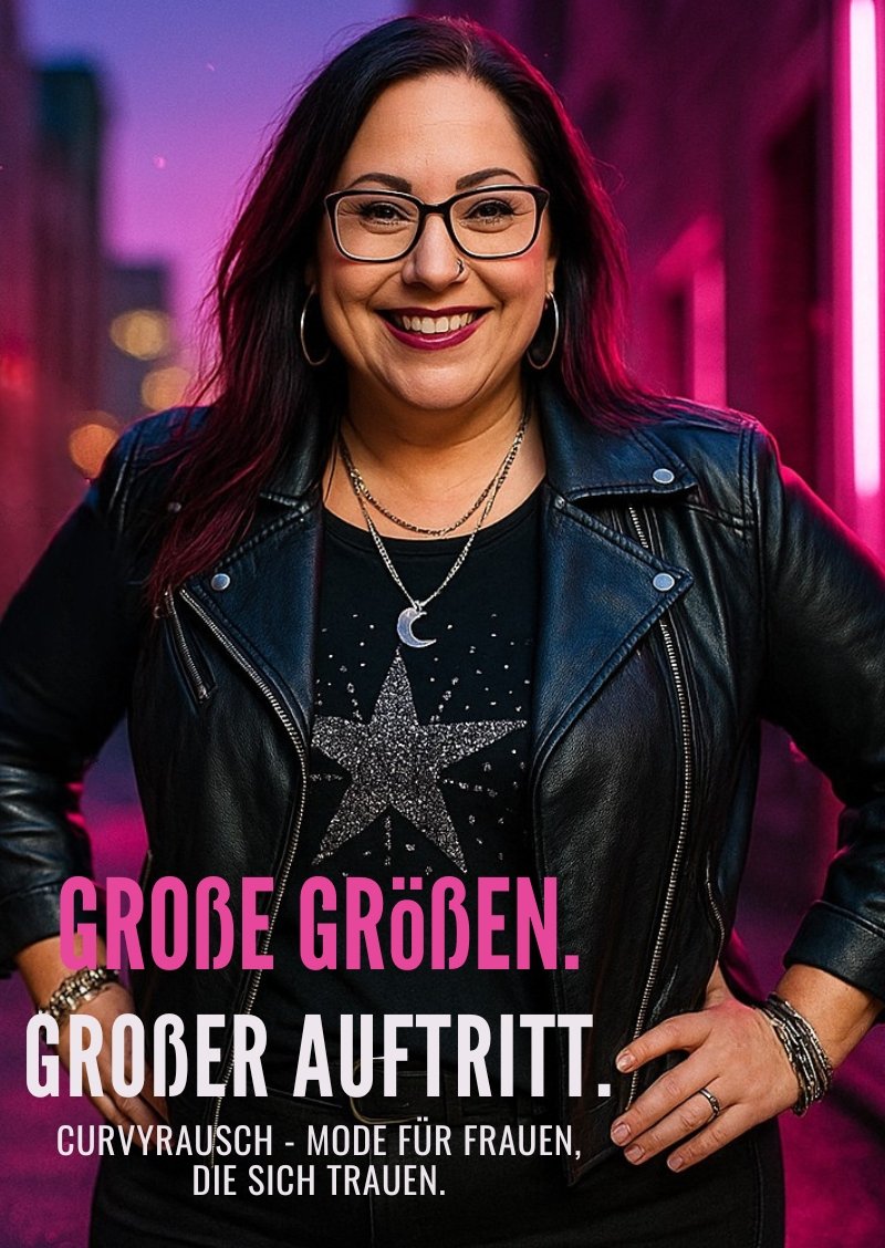 CurvyRausch Key Visual – Große Größen, großer Auftritt. Plus Size Mode für Frauen, die sich trauen.