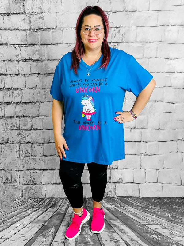 Einhorn - Statement - Shirt by CurvyRausch – in großen Größen von CurvyRausch. Stylische Plus Size Fashion für kurvige Frauen.
