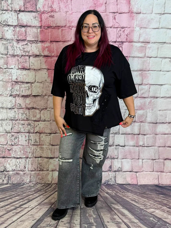 Monday Premium Jeans – Destroy Look in Anthrazit – in großen Größen von CurvyRausch. Stylische Plus Size Fashion für kurvige Frauen.