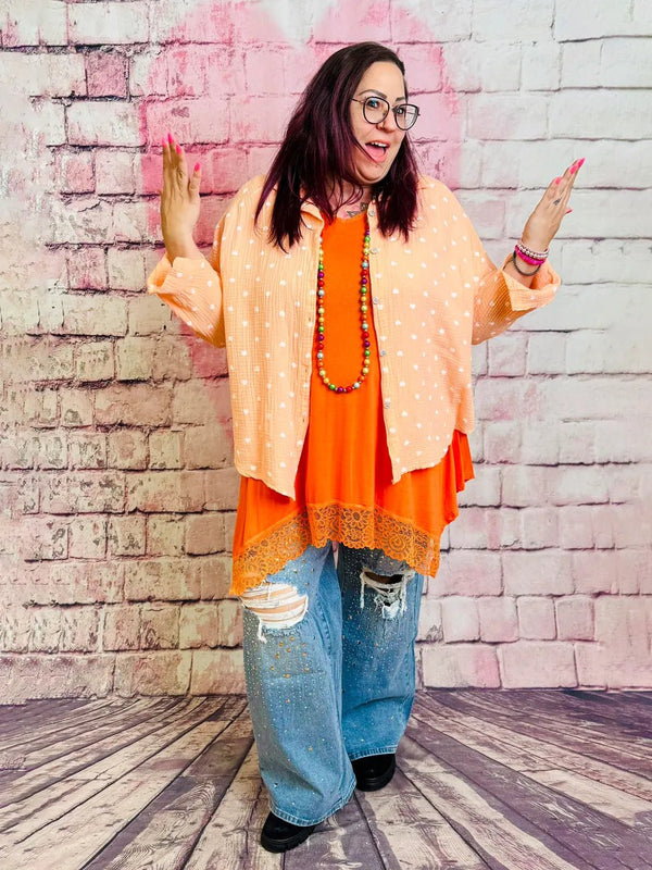 Monday Premium Jeans mit Herz - Nieten & Strass – in großen Größen von CurvyRausch. Stylische Plus Size Fashion für kurvige Frauen.