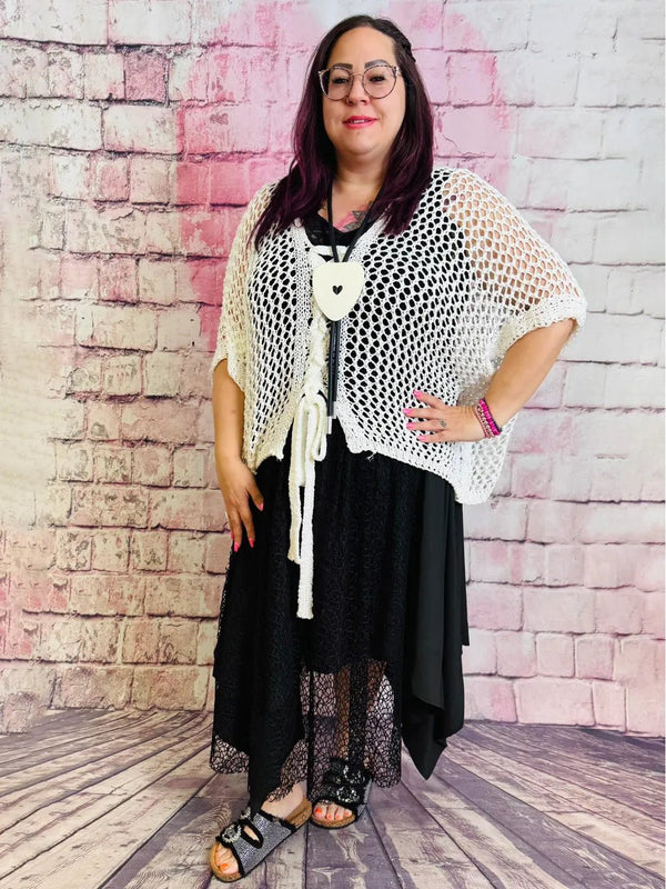 Moonshine Black Collection Rock mit Netzdekor – in großen Größen von CurvyRausch. Stylische Plus Size Fashion für kurvige Frauen.