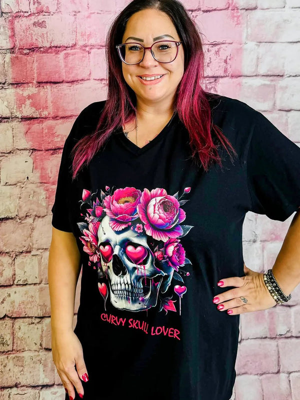 Skull Lover Shirt by CurvyRausch – in großen Größen von CurvyRausch. Stylische Plus Size Fashion für kurvige Frauen.