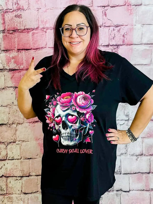 Skull Lover Shirt by CurvyRausch – in großen Größen von CurvyRausch. Stylische Plus Size Fashion für kurvige Frauen.