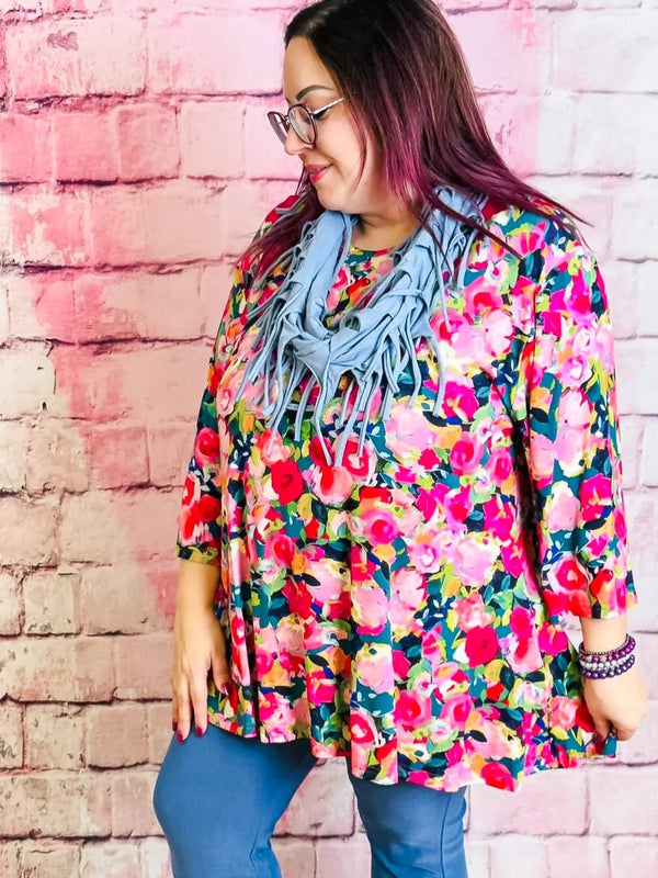 Stylischer Fransen - Loop – in großen Größen von CurvyRausch. Stylische Plus Size Fashion für kurvige Frauen.
