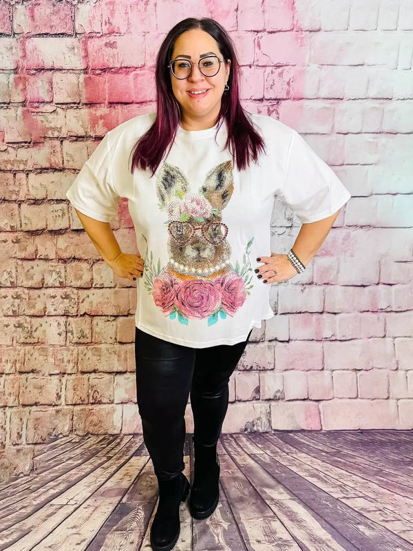 Trendiges Hasen - Shirt – in großen Größen von CurvyRausch. Stylische Plus Size Fashion für kurvige Frauen.