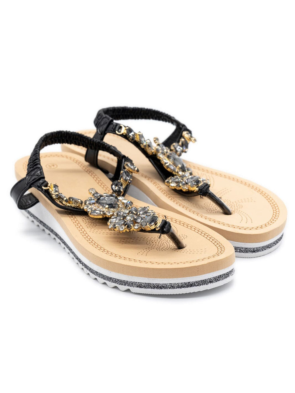 Sandalen mit Strasssteinchen | 36 - 39 – in großen Größen von CurvyRausch. Stylische Plus Size Fashion für kurvige Frauen.
