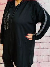 Lange Sweatjacke Skull Engelsflügel