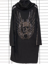 Lange Sweatjacke Skull Engelsflügel