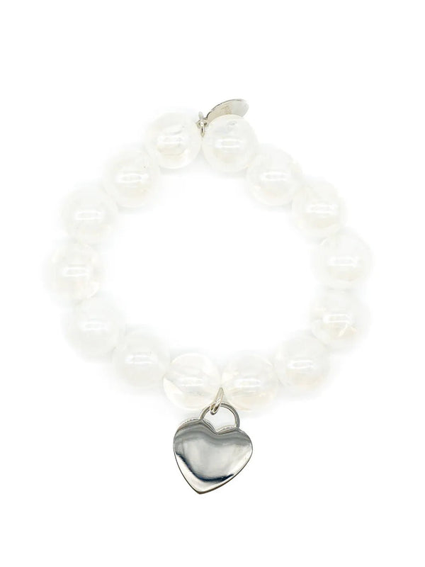 Acrylperlen-Armband mit Herzanhänger – zweite Ansicht
