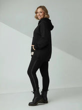 Bamboo Leggings Schwarz mit Glitzerstreifen – in großen Größen von CurvyRausch. Stylische Plus Size Fashion für kurvige Frauen.