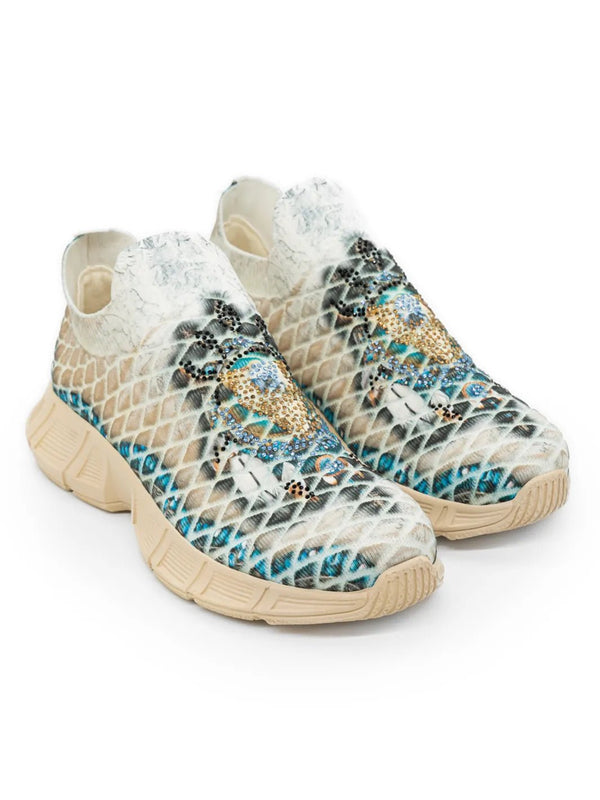 Bequeme Socken-Sneaker mit Strassdesign – zweite Ansicht