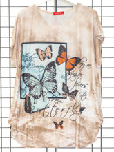 Blusenshirt mit Schmetterlinge - Motiv - CurvyRausch - Neuheit - Plus Size Damenmode