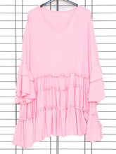 Boho Tunika mit Rüschen & V - Ausschnitt – in großen Größen von CurvyRausch. Stylische Plus Size Fashion für kurvige Frauen.