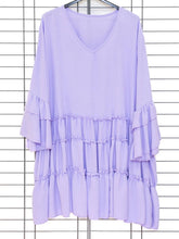 Boho Tunika mit Rüschen & V - Ausschnitt – in großen Größen von CurvyRausch. Stylische Plus Size Fashion für kurvige Frauen.