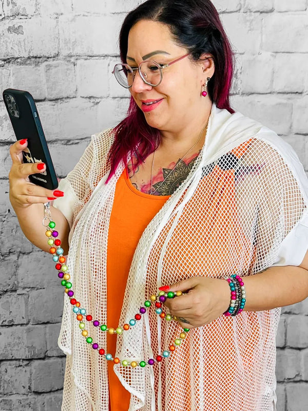 Bunte Handykette Magicperlsart – Farbe und Funktion - CurvyRausch - Neuheit - Plus Size Damenmode