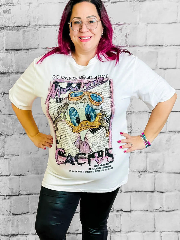 Comic - Ente Strass - Shirt | Boutique Ware - CurvyRausch - Plus Size Damenmode