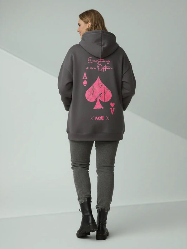 Cozy Hoodie ACE – in großen Größen von CurvyRausch. Stylische Plus Size Fashion für kurvige Frauen.