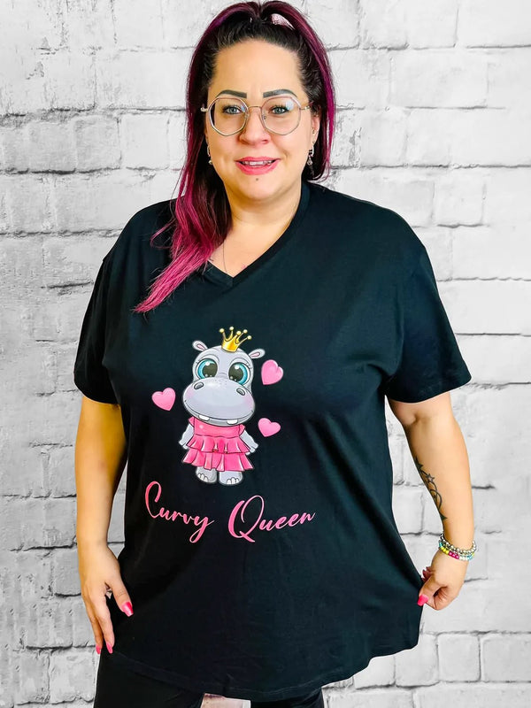 Curvy Queen Shirt by CurvyRausch - CurvyRausch - Neuheit - Plus Size Damenmode