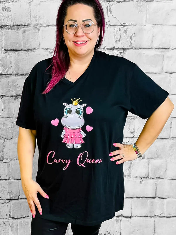 Curvy Queen Shirt by CurvyRausch - CurvyRausch - Neuheit - Plus Size Damenmode