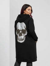 Hoodielook Sweatjacke Skull – Rockige Curvy Mode