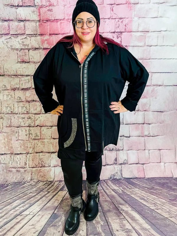 Glitzernde Bikerboots mit Strass – Stilvolle Winterstiefel – zweite Ansicht