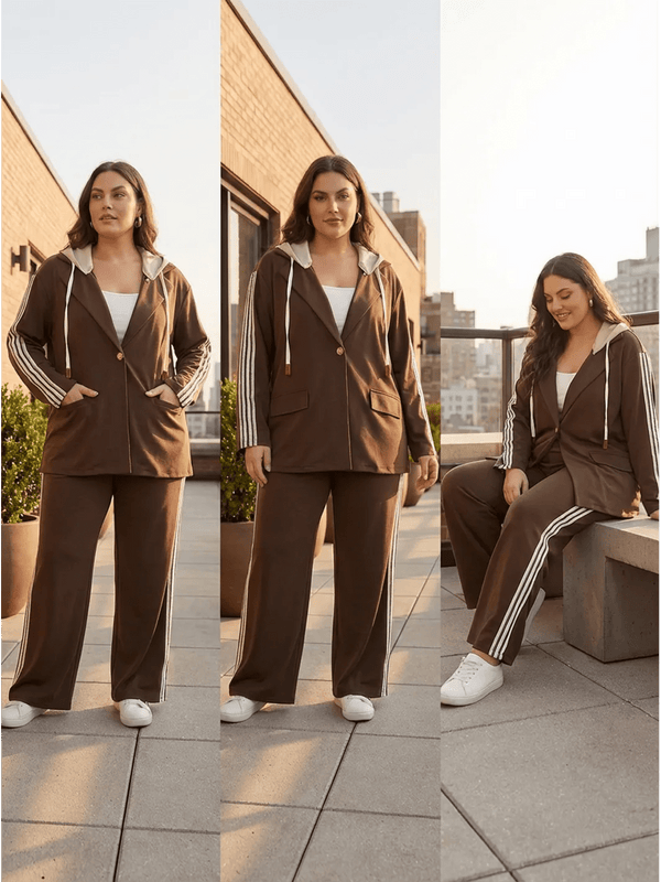 Hood-Blazer Set Side Stripe – zweite Ansicht