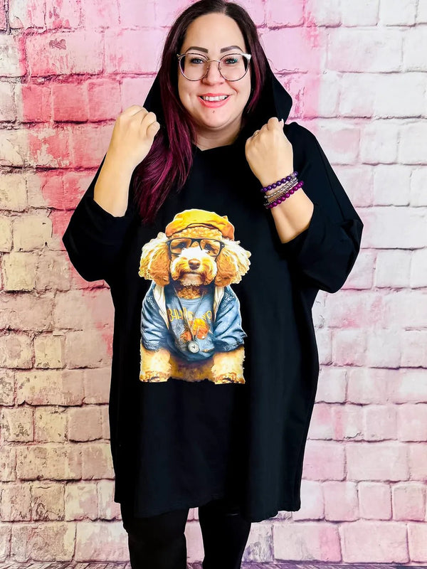 Hoodie "Cool Dog" – Stylische Neuheit für Damen – Perfekt für Curvy Fashion & Plus Size Outfits