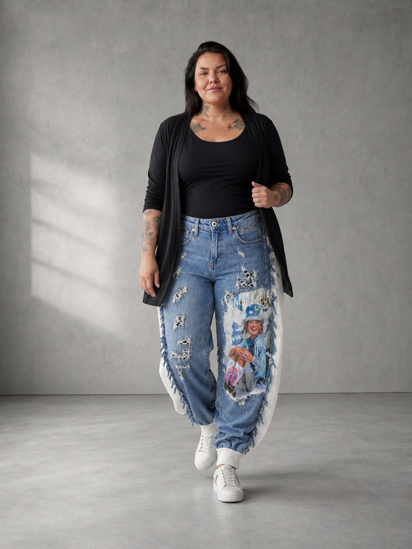 Jeans-Jogger Vegas Glam im 2-Face-Look – zweite Ansicht