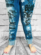 Jeans mit Graffiti - Print von Sexy Women - CurvyRausch - Neuheit - Plus Size Damenmode