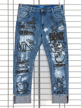 Jeans mit Graffiti - Print von Sexy Women - CurvyRausch - Neuheit - Plus Size Damenmode