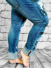 Jeans mit Graffiti - Print von Sexy Women - CurvyRausch - Neuheit - Plus Size Damenmode