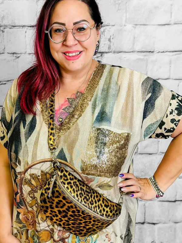 Leo BAGS Metallic Gold und Silber – echtes Leder – zweite Ansicht