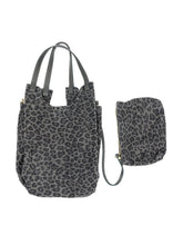 Leo - Shopper Grau Schwarz – Echtleder Tasche – in großen Größen von CurvyRausch. Stylische Plus Size Fashion für kurvige Frauen.