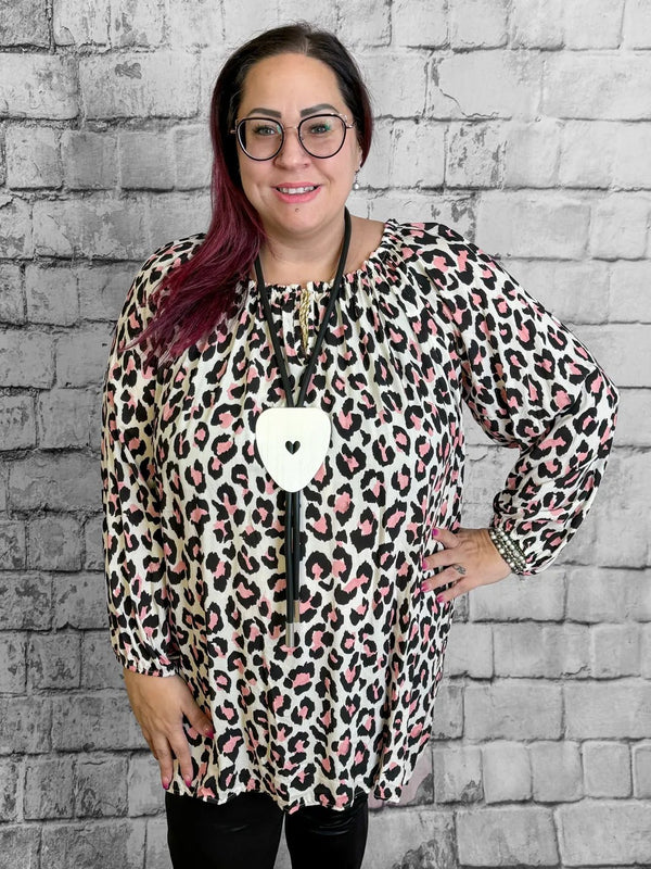 Leoblusen mit Carmen - Ausschnitt - CurvyRausch - Neuheit - Plus Size Damenmode