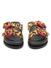 Leopard Sandalen mit pinken Schnallen – in großen Größen von CurvyRausch. Stylische Plus Size Fashion für kurvige Frauen.