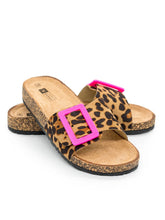 Leopard - Sandalen mit Pinker Schnalle - CurvyRausch - Neuheit - Plus Size Damenmode