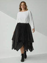 Moonshine Black Collection Rock mit Netzdekor – in großen Größen von CurvyRausch. Stylische Plus Size Fashion für kurvige Frauen.
