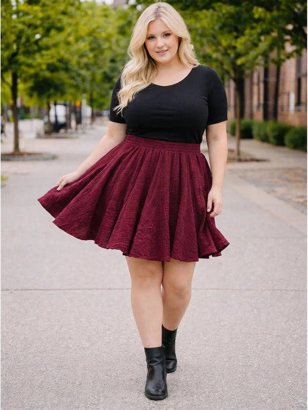 Musselin Skort-Rock mit Innen-Shorts – zweite Ansicht