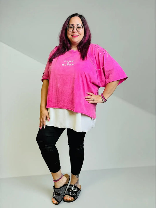 Punk & Queen Oberteil mit Kette & Cutouts – in großen Größen von CurvyRausch. Stylische Plus Size Fashion für kurvige Frauen.