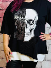 Punk Queen Shirt mit Totenkopf – in großen Größen von CurvyRausch. Stylische Plus Size Fashion für kurvige Frauen.