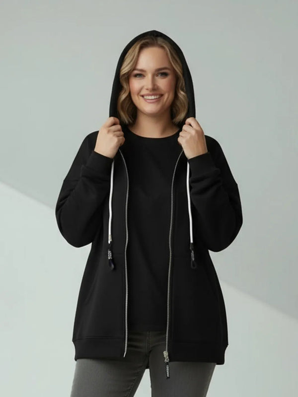 Rockige Skull Sweatjacke mit Glitzer - Style – in großen Größen von CurvyRausch. Stylische Plus Size Fashion für kurvige Frauen.