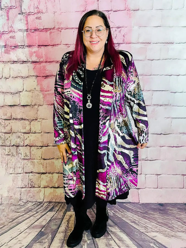 Samtcardigan von Magna - CurvyRausch - Neuheit - Plus Size Damenmode