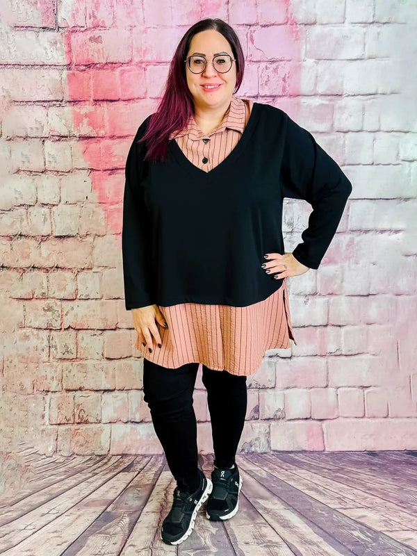 Schwarze Jeans mit Cutout-Saum – zweite Ansicht