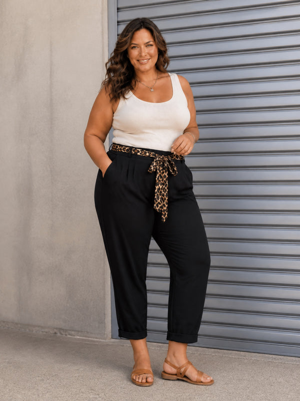 Stoffhose Leo Belt mit abnehmbarem Leo-Gürtel – zweite Ansicht