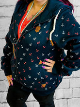 Sweat-Jacke Anker Maritim Plus Size Mode โ CurvyRausch