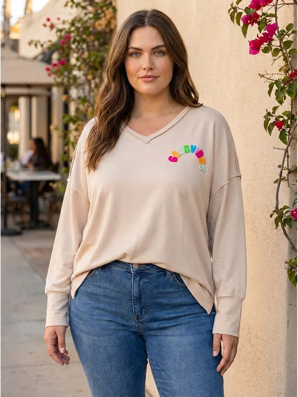 Sweater Good Vibes in Trendfarben – zweite Ansicht