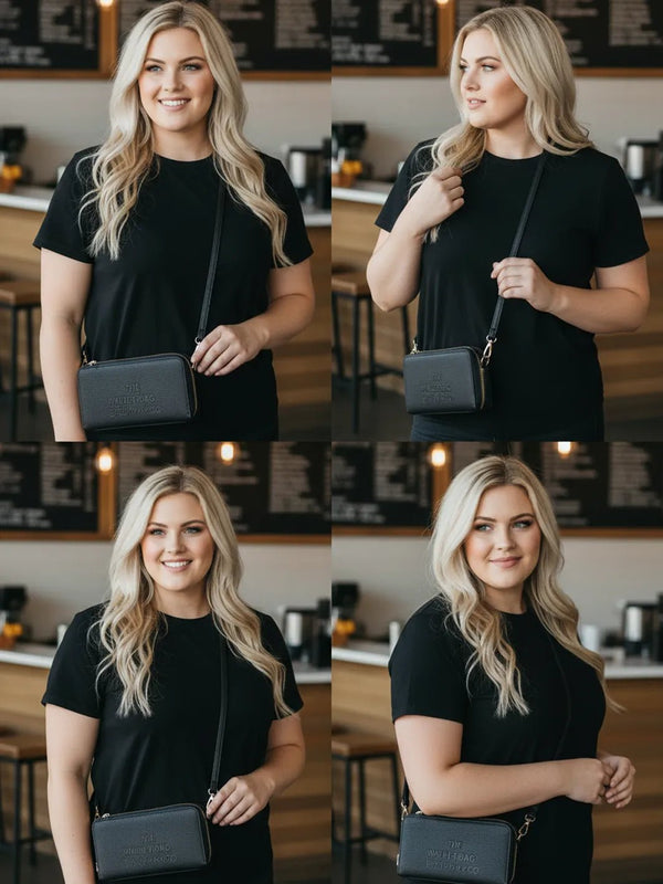 The Wallet Bag – stylische Crossbody Geldbörse – in großen Größen von CurvyRausch. Stylische Plus Size Fashion für kurvige Frauen.