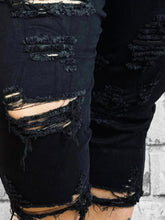 Trendige Cutout 7/8 - Jeans in Schwarz und Blau - CurvyRausch - Neuheit - Plus Size Damenmode