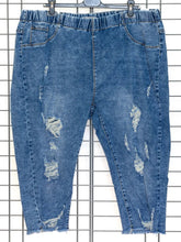 Trendige Cutout 7/8 - Jeans in Schwarz und Blau - CurvyRausch - Neuheit - Plus Size Damenmode